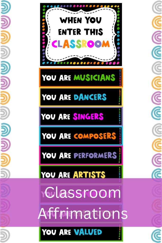 when you enter this classroom you are musicians singers dancers composers
