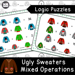 ugly sweater mixed operation task cards product cover