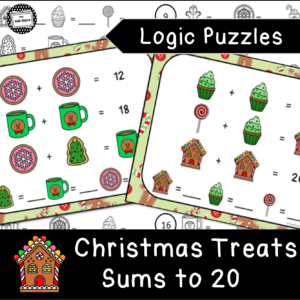 christmas treats addition sums to 20 cover