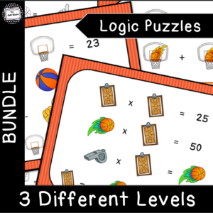 basketball bundle math puzzles product cover