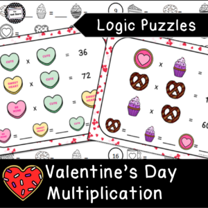 valentines logic puzzle multiplication cover