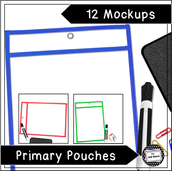 Primary color dry erase mockup