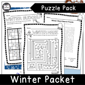 winter puzzle packet